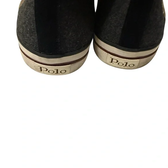 Polo Ralph Lauren vintage Gray and Black High-Top Sneakers with Bear Patch - Picture 5 of 8
